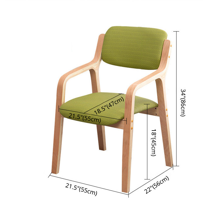 Scandinavian Home Arm Chair Wood Open Back Upholstered Dining Room Chair