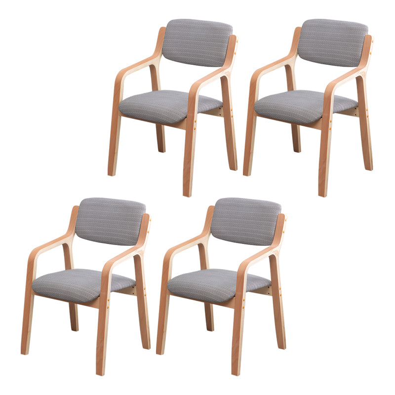 Scandinavian Home Arm Chair Wood Open Back Upholstered Dining Room Chair