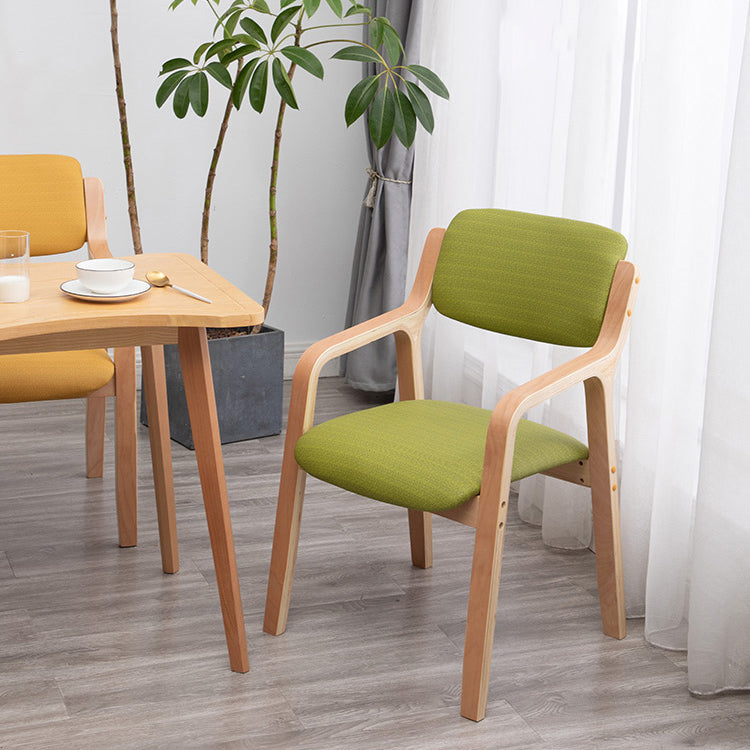 Chaise de salle à manger rembourrée à dossier ouvert en bois de fauteuil de maison scandinave