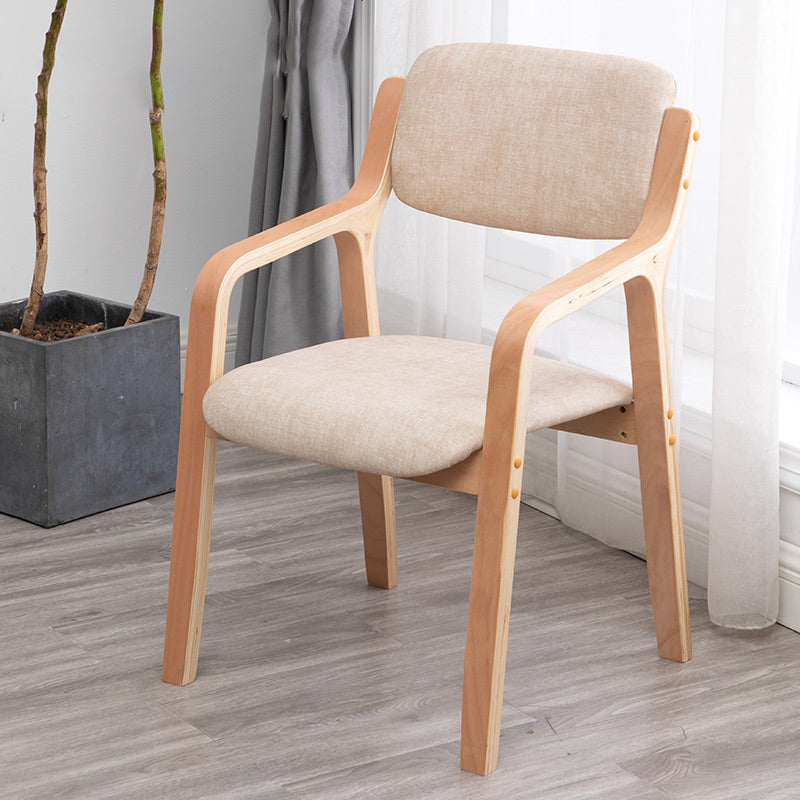 Scandinavian Home Arm Chair Wood Open Back Upholstered Dining Room Chair