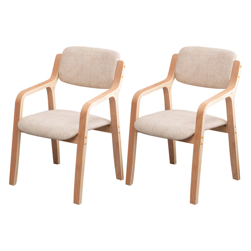 Scandinavian Home Arm Chair Wood Open Back Upholstered Dining Room Chair