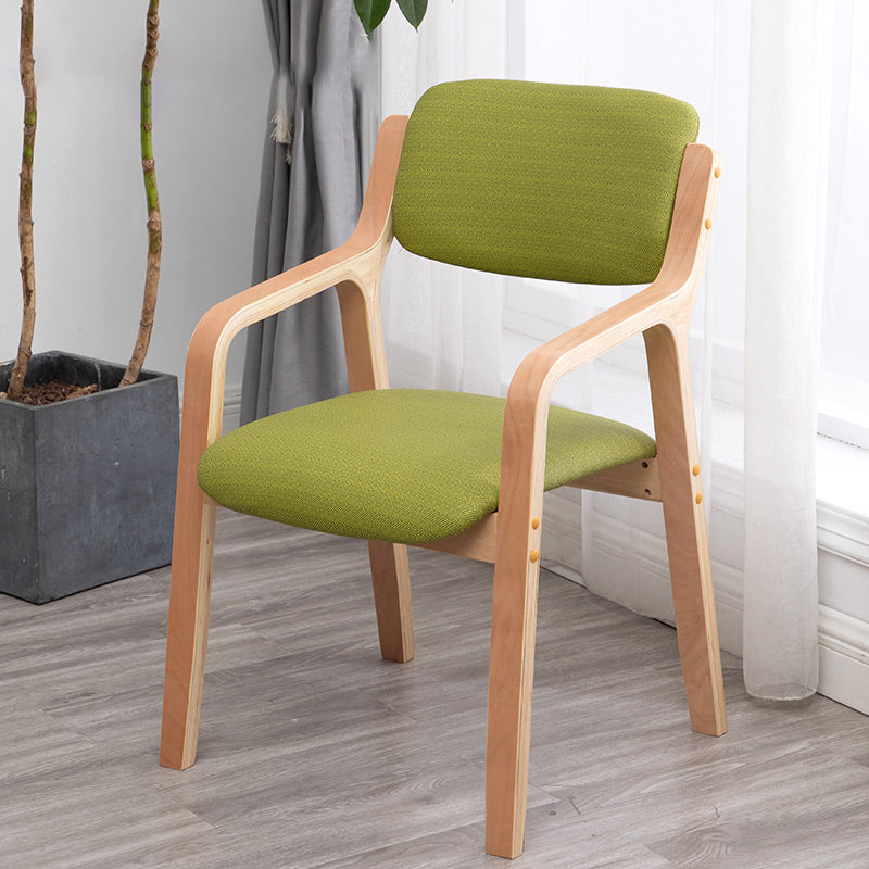 Chaise de salle à manger rembourrée à dossier ouvert en bois de fauteuil de maison scandinave