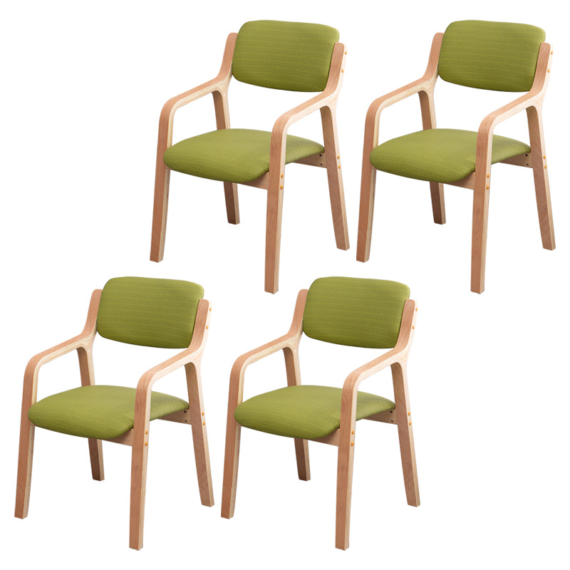 Scandinavian Home Arm Chair Wood Open Back Upholstered Dining Room Chair