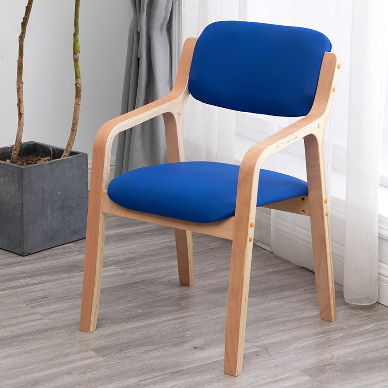 Scandinavian Home Arm Chair Wood Open Back Upholstered Dining Room Chair