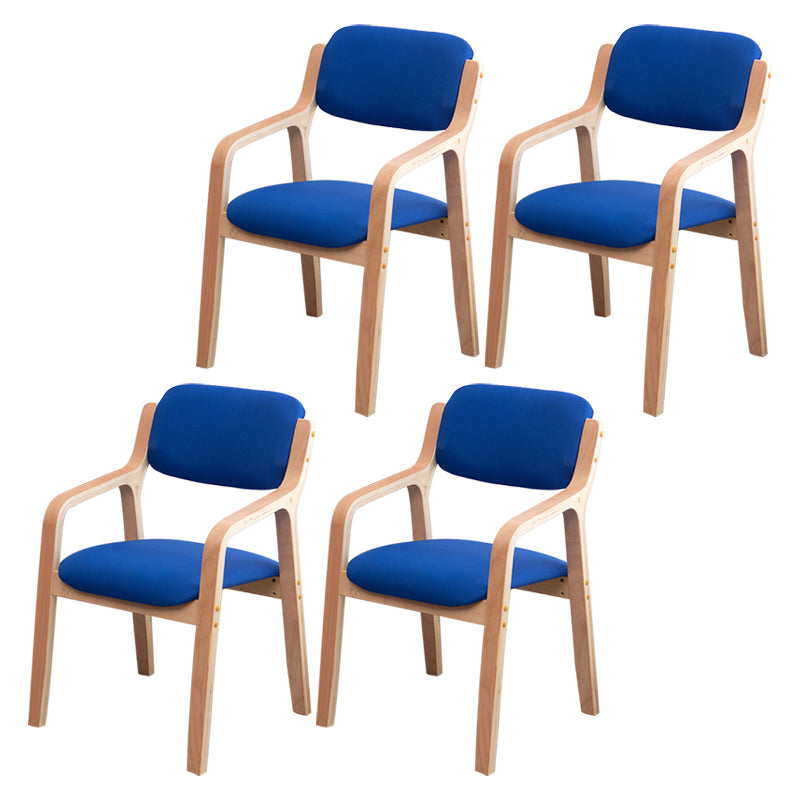 Scandinavian Home Arm Chair Wood Open Back Upholstered Dining Room Chair