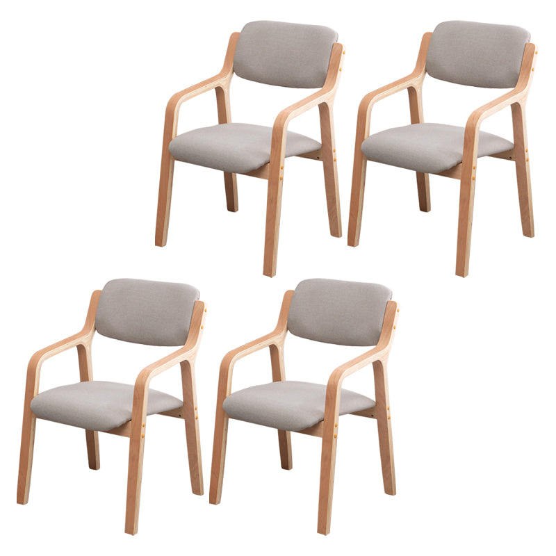 Scandinavian Home Arm Chair Wood Open Back Upholstered Dining Room Chair