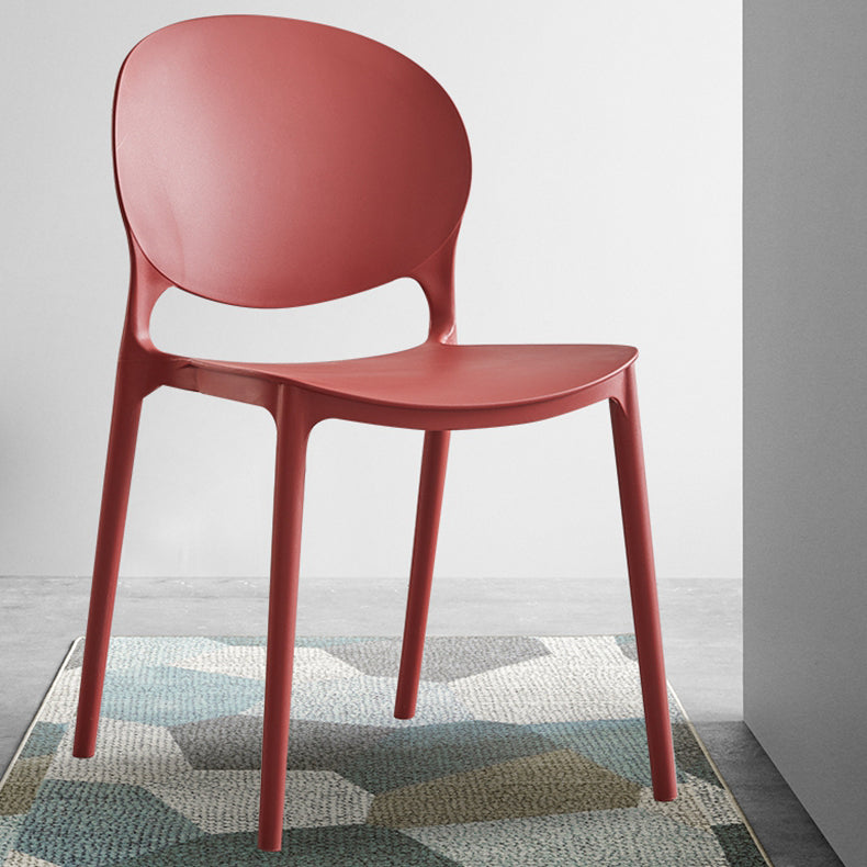 Modern Plastic Open Back Dining Side Chair 32"H Acrylic Dining Chair for Restaurant