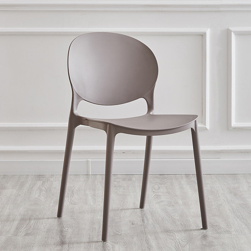 Modern Plastic Open Back Dining Side Chair 32"H Acrylic Dining Chair for Restaurant