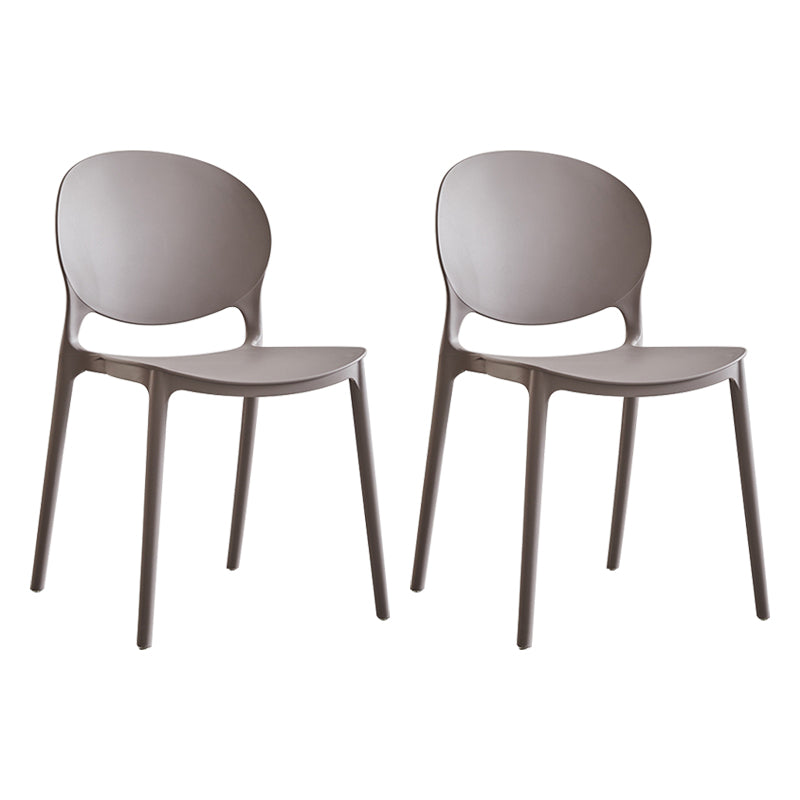 Modern Plastic Open Back Dining Side Chair 32"H Acrylic Dining Chair for Restaurant