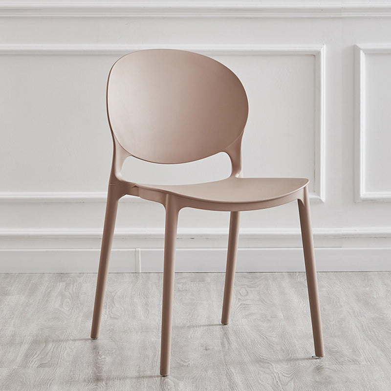 Modern Plastic Open Back Dining Side Chair 32"H Acrylic Dining Chair for Restaurant