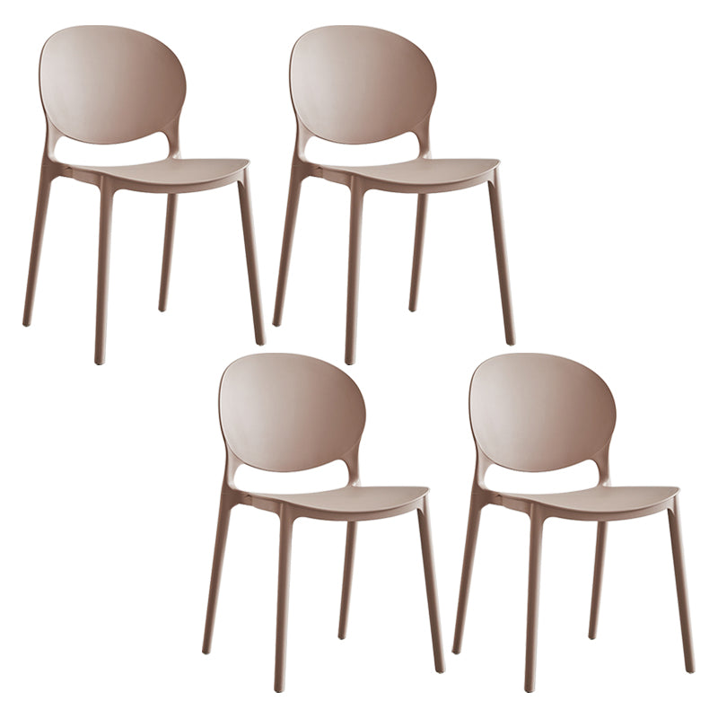 Modern Plastic Open Back Dining Side Chair 32"H Acrylic Dining Chair for Restaurant