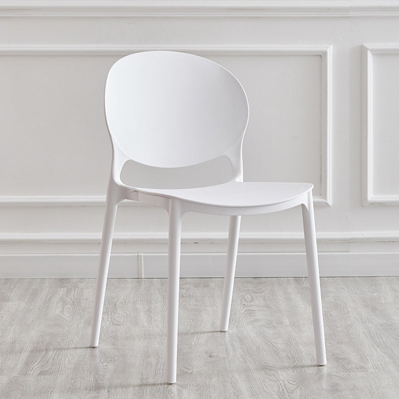 Modern Plastic Open Back Dining Side Chair 32"H Acrylic Dining Chair for Restaurant
