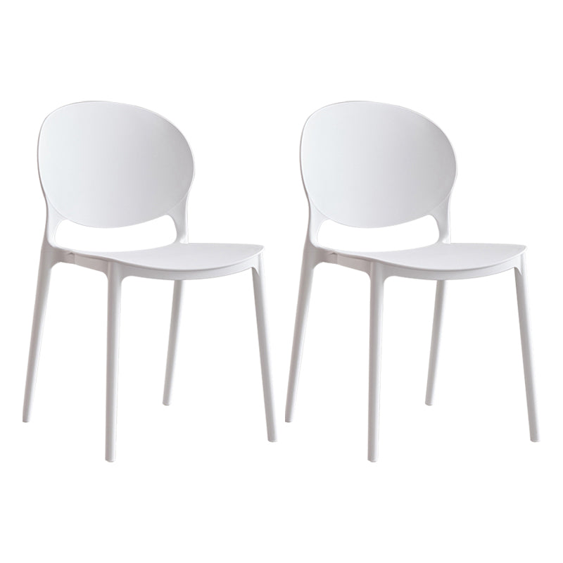 Modern Plastic Open Back Dining Side Chair 32"H Acrylic Dining Chair for Restaurant