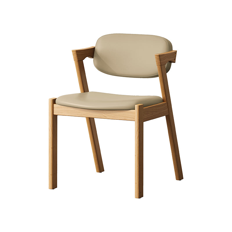 Chaise d'appoint de salle à manger en bois massif de cuisine contemporaine, chaise d'appoint de salle à manger à dossier ouvert