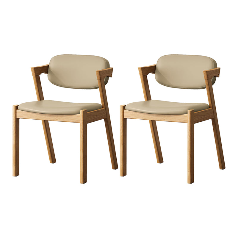 Contemporary Kitchen Solid Wood Dining Side Chair Opening Back Dining Side Chair