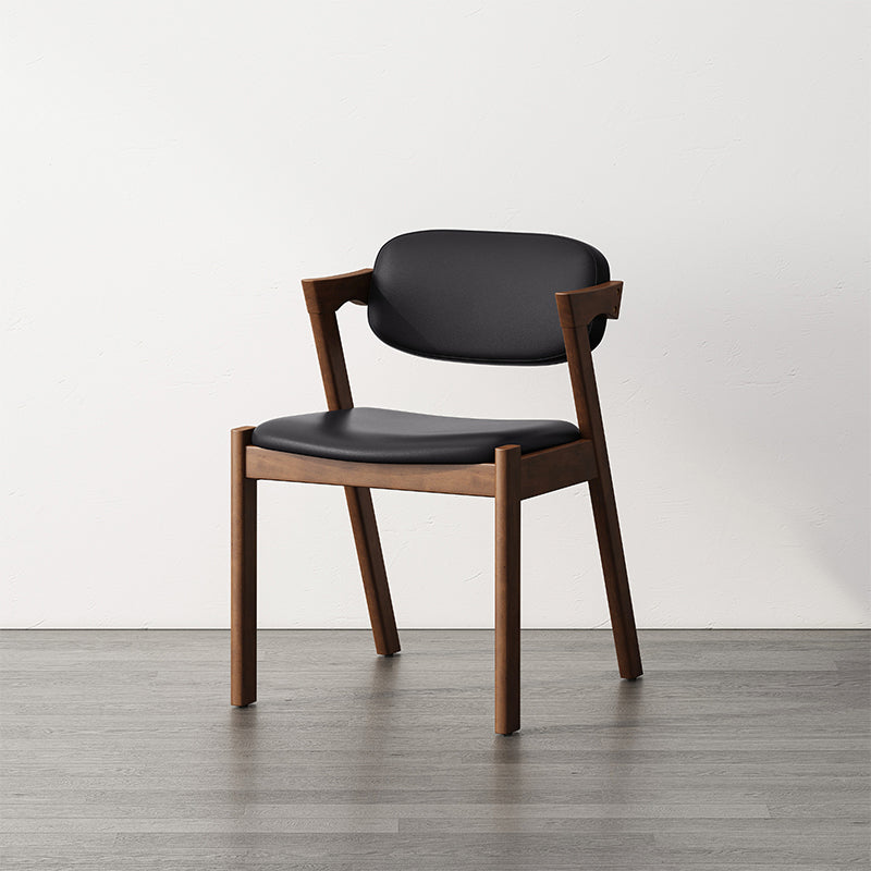 Contemporary Kitchen Solid Wood Dining Side Chair Opening Back Dining Side Chair