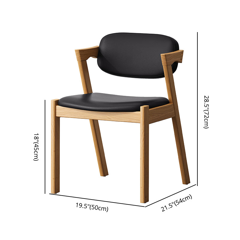Contemporary Kitchen Solid Wood Dining Side Chair Opening Back Dining Side Chair