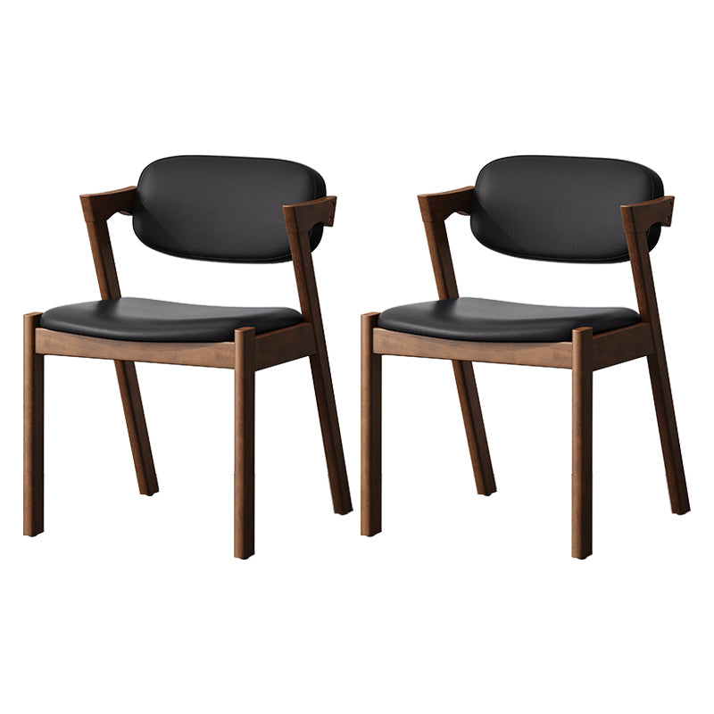 Contemporary Kitchen Solid Wood Dining Side Chair Opening Back Dining Side Chair