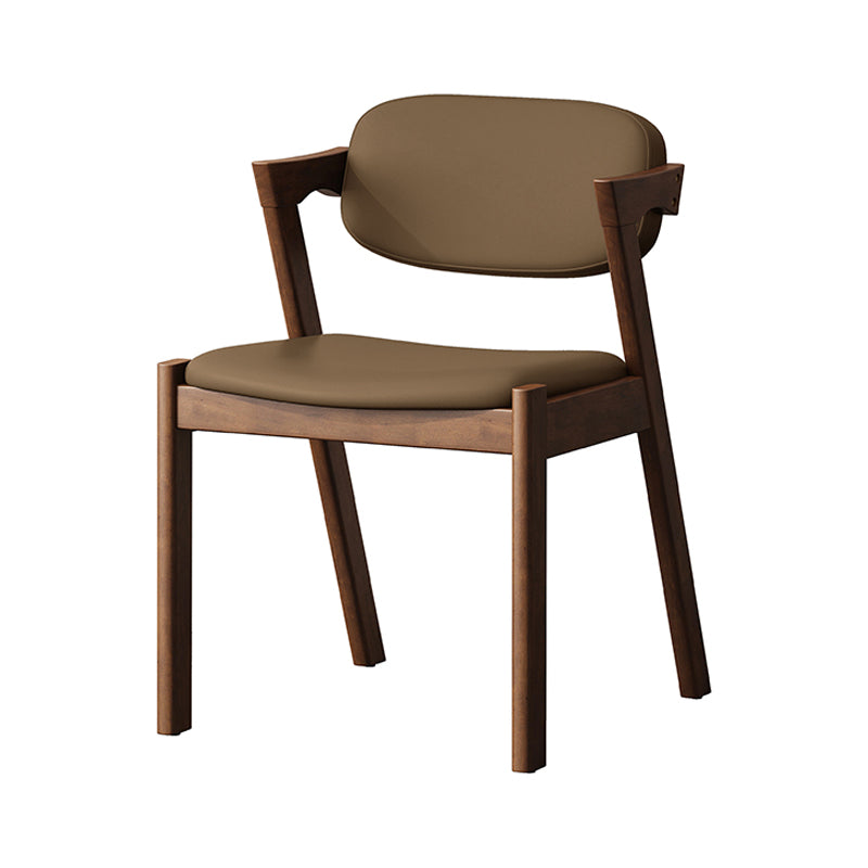 Contemporary Kitchen Solid Wood Dining Side Chair Opening Back Dining Side Chair