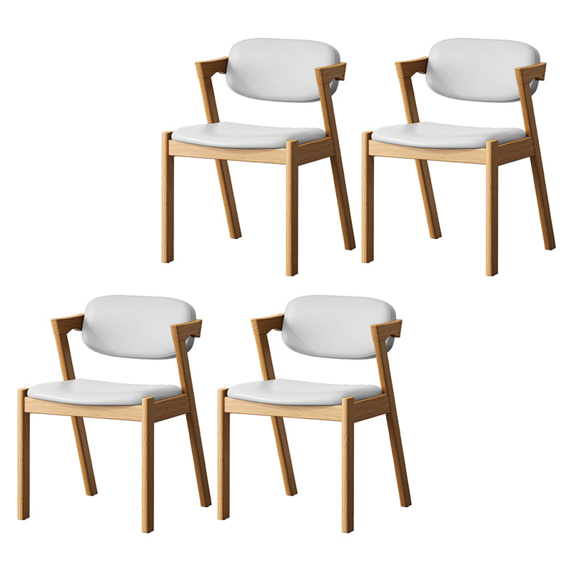 Contemporary Kitchen Solid Wood Dining Side Chair Opening Back Dining Side Chair