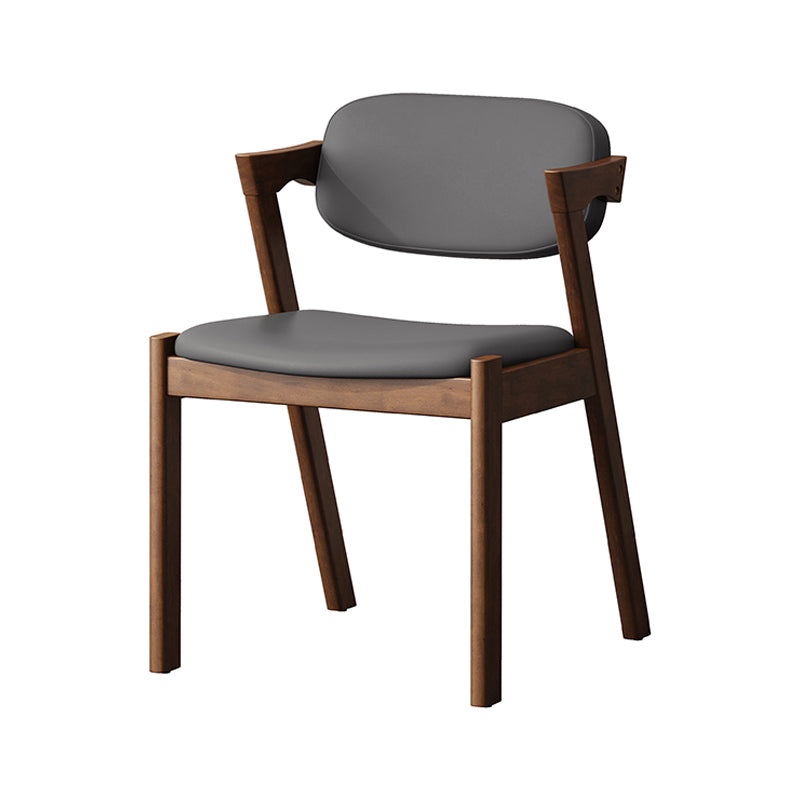 Contemporary Kitchen Solid Wood Dining Side Chair Opening Back Dining Side Chair