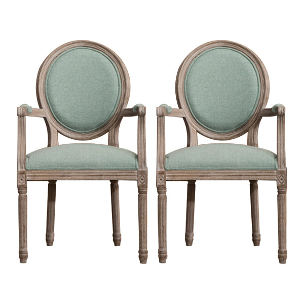 Fauteuil de salle à manger de ferme avec pieds en bois, chaise latérale à dossier King Louis pour usage domestique