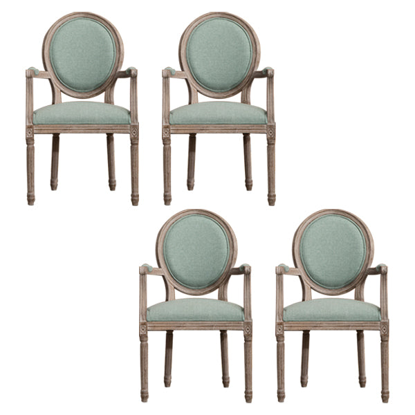 Fauteuil de salle à manger de ferme avec pieds en bois, chaise latérale à dossier King Louis pour usage domestique