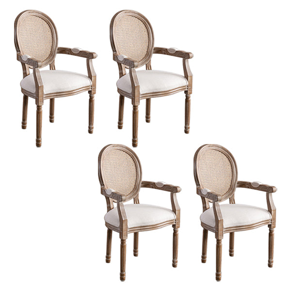 Fauteuil de salle à manger de ferme avec pieds en bois, chaise latérale à dossier King Louis pour usage domestique