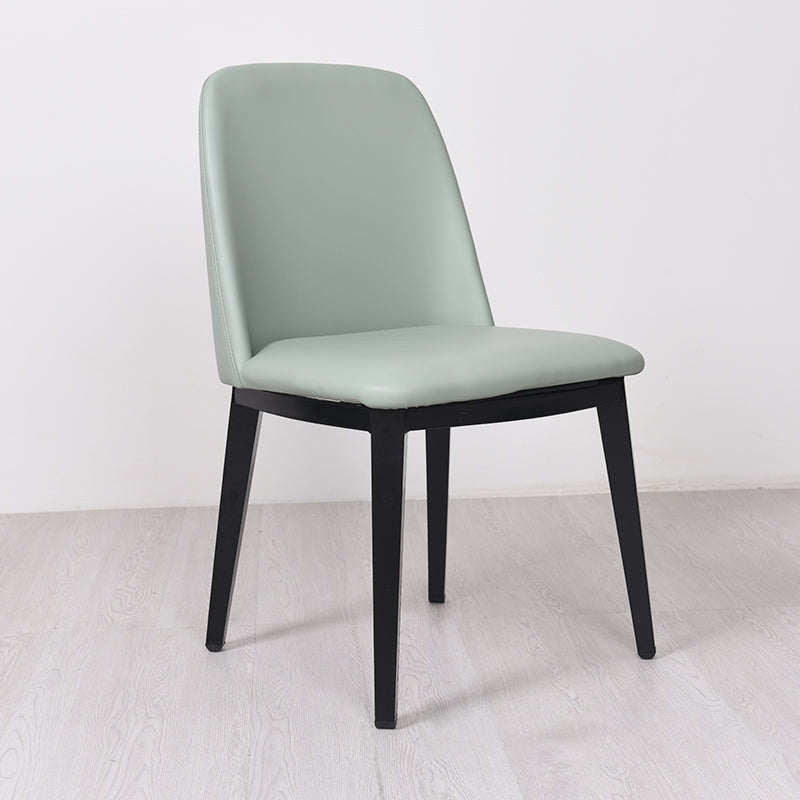 Contemporary Style Dining Side Chair Armless Kitchen Chair with Wooden Legs