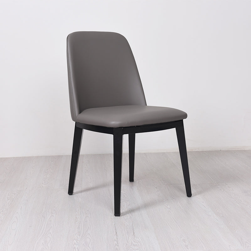 Contemporary Style Dining Side Chair Armless Kitchen Chair with Wooden Legs