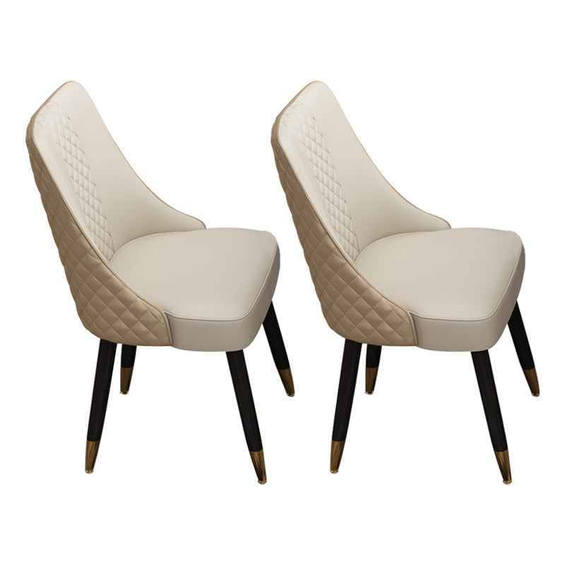 Chaises de salle à manger latérales en bois de style scandinave, chaise à dossier solide pour salle à manger