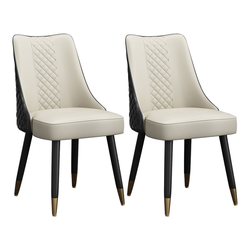 Chaises de salle à manger latérales en bois de style scandinave, chaise à dossier solide pour salle à manger