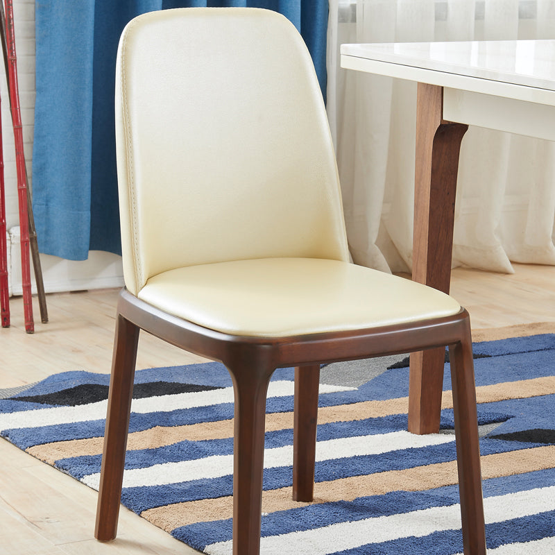Minimalist Solid Wood Kitchen Dining Side Chair Solid Back Dining Side Chair