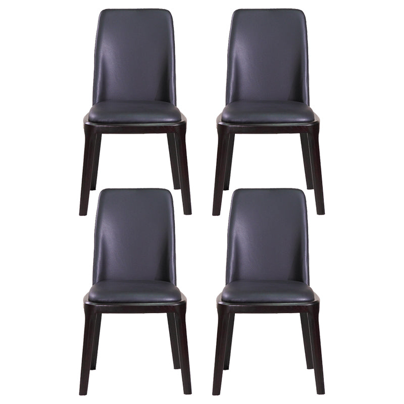 Minimalist Solid Wood Kitchen Dining Side Chair Solid Back Dining Side Chair