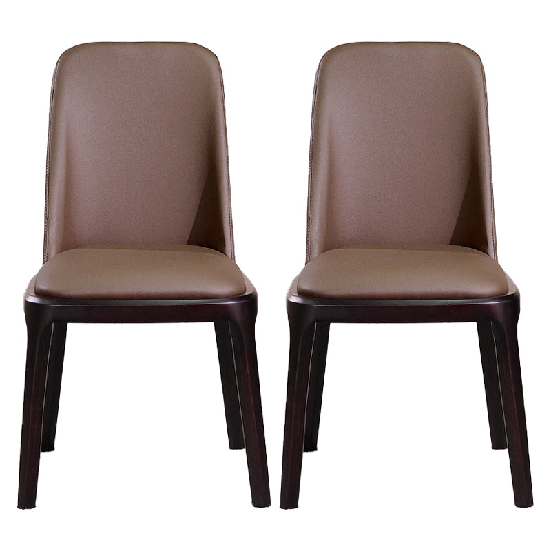 Minimalist Solid Wood Kitchen Dining Side Chair Solid Back Dining Side Chair