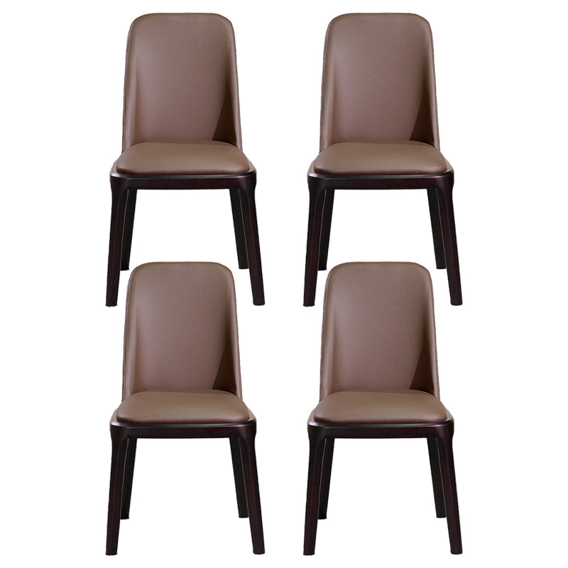 Minimalist Solid Wood Kitchen Dining Side Chair Solid Back Dining Side Chair