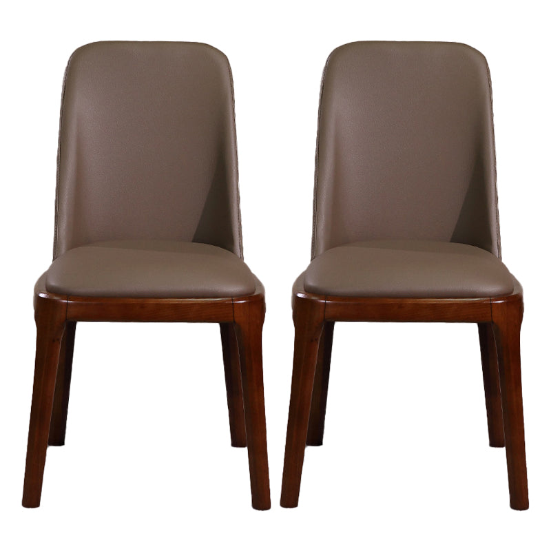 Minimalist Solid Wood Kitchen Dining Side Chair Solid Back Dining Side Chair