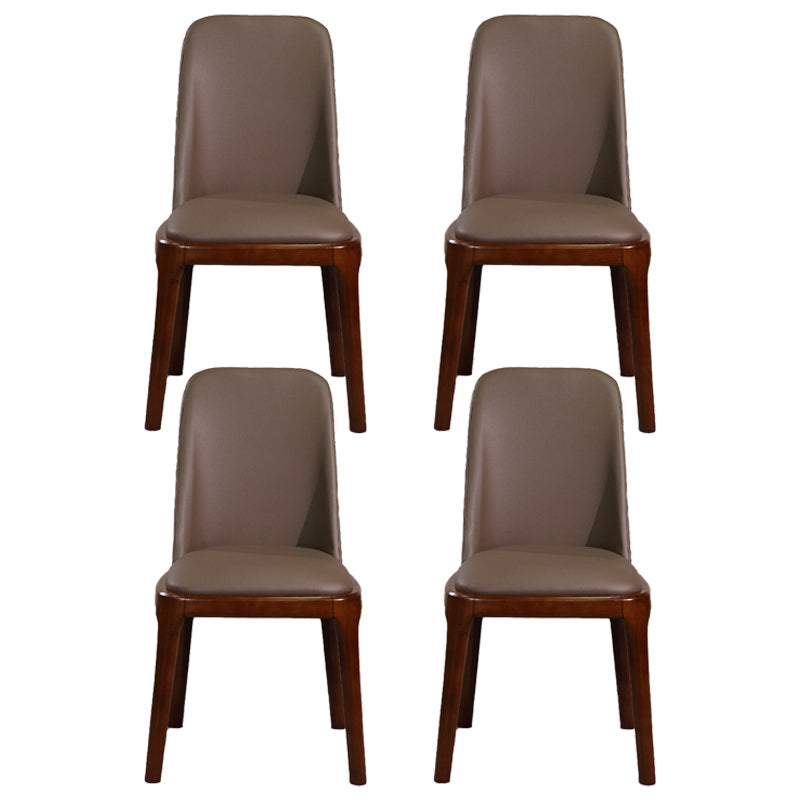 Minimalist Solid Wood Kitchen Dining Side Chair Solid Back Dining Side Chair