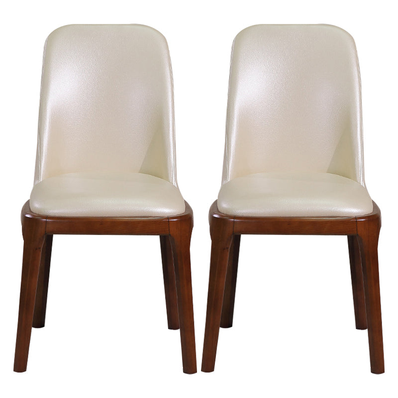 Minimalist Solid Wood Kitchen Dining Side Chair Solid Back Dining Side Chair
