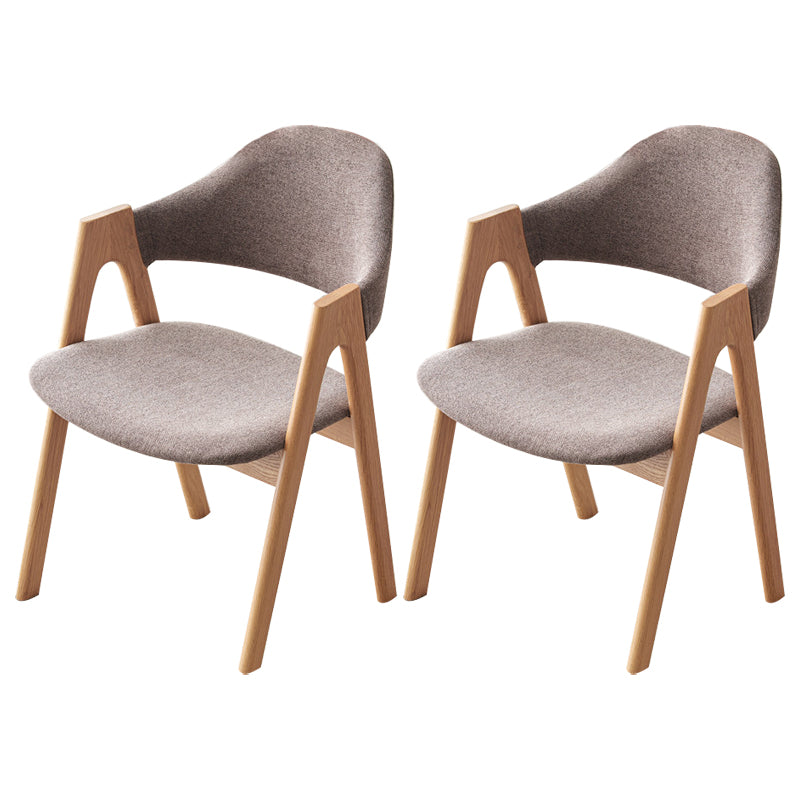 Chaise de salle à manger latérale contemporaine en bois massif, chaise d'appoint à dossier ouvert pour usage domestique