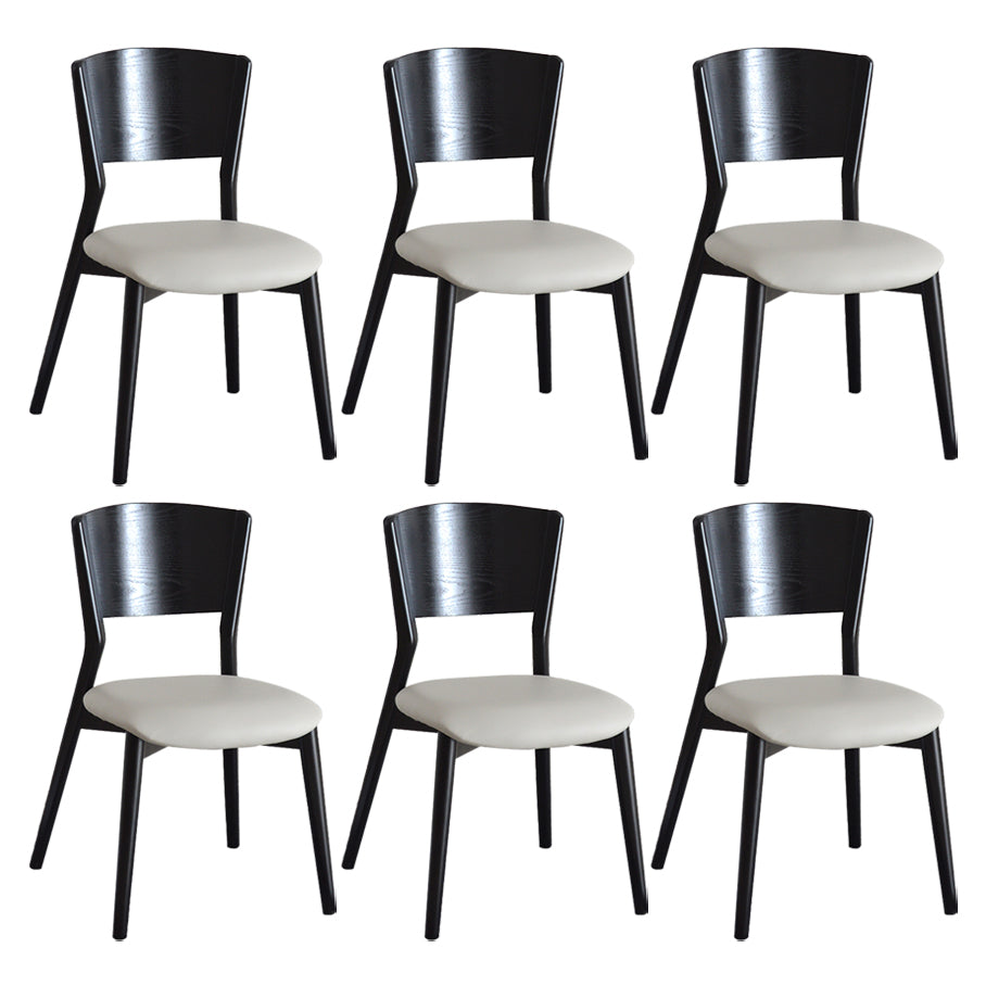 Industrial Dining Chair Open Back Side Chair with Wood Legs for Home Use