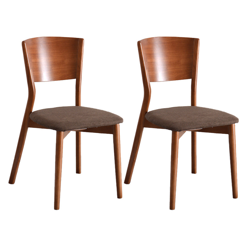 Chaise de salle à manger industrielle, chaise latérale à dossier ouvert avec pieds en bois pour usage domestique
