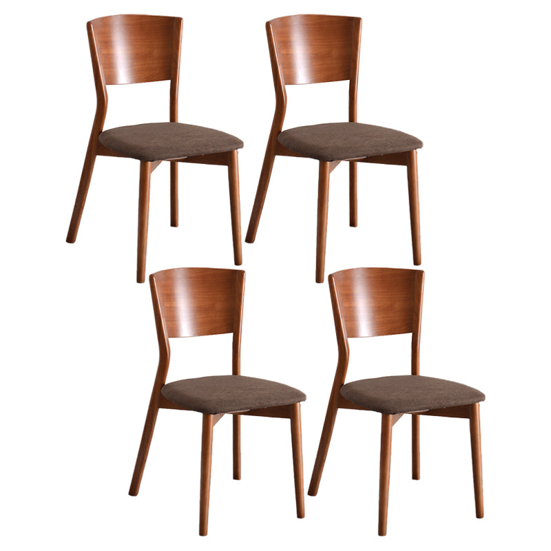 Industrial Dining Chair Open Back Side Chair with Wood Legs for Home Use