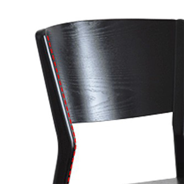 Industrial Dining Chair Open Back Side Chair with Wood Legs for Home Use