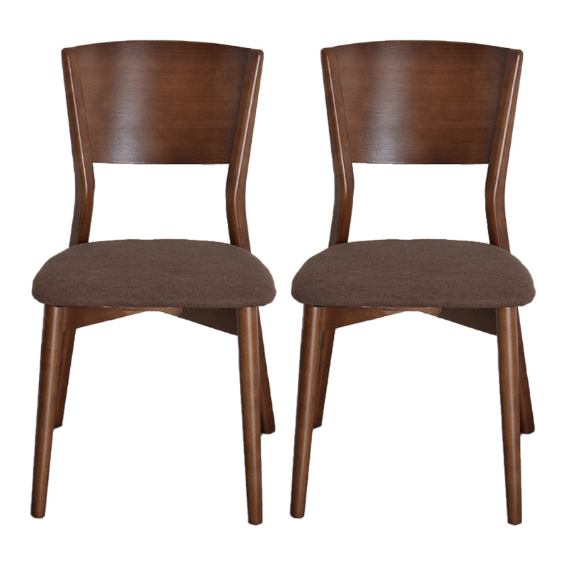 Chaise de salle à manger industrielle, chaise latérale à dossier ouvert avec pieds en bois pour usage domestique