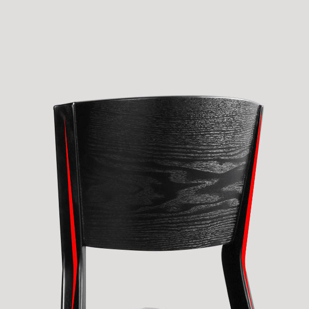 Industrial Dining Chair Open Back Side Chair with Wood Legs for Home Use