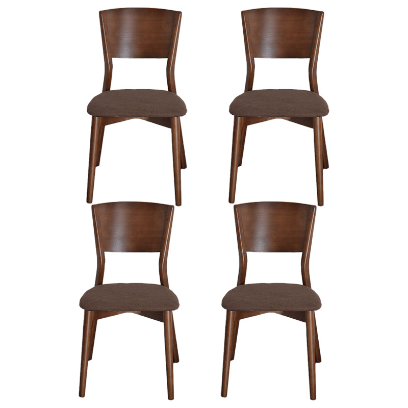 Industrial Dining Chair Open Back Side Chair with Wood Legs for Home Use