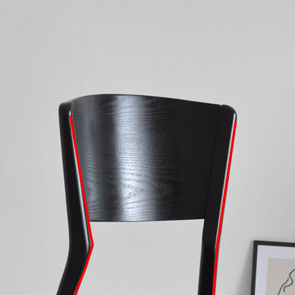 Industrial Dining Chair Open Back Side Chair with Wood Legs for Home Use
