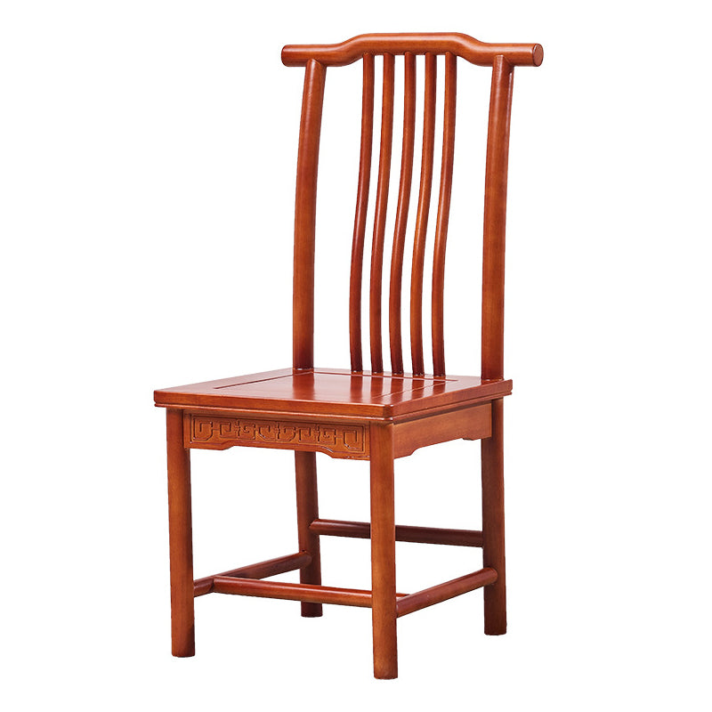 Traditional Style Solid Wood Side Chair Matte Finish Slat Back Dining Chair for Home