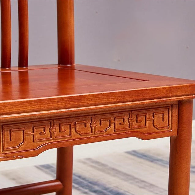 Traditional Style Solid Wood Side Chair Matte Finish Slat Back Dining Chair for Home